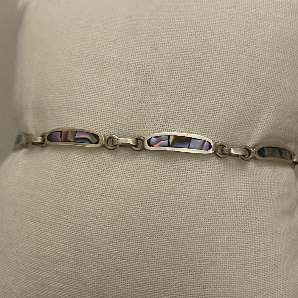 Silver 950 Abalone bracelet & earring